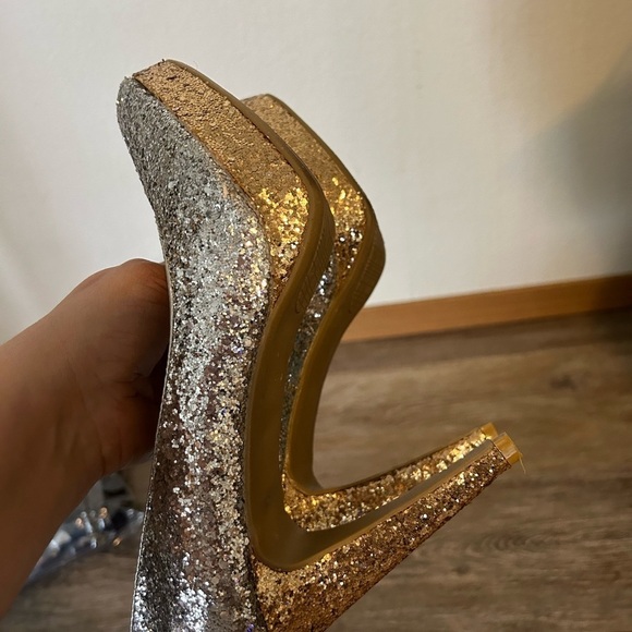 Rampage Sparkly Glitter Silver & Gold
Platform Stiletto Heels Size 10 - Picture 6 of 11
